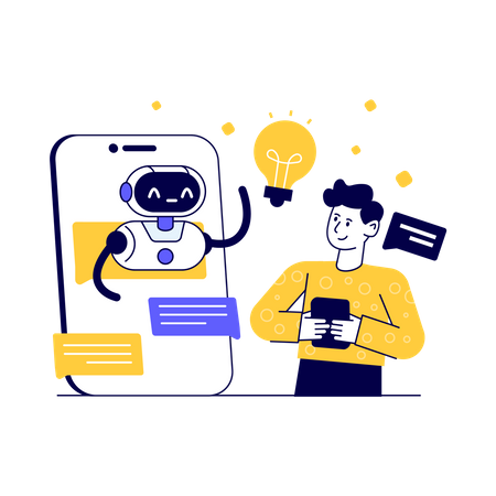 Bate-papo automático  Ilustração