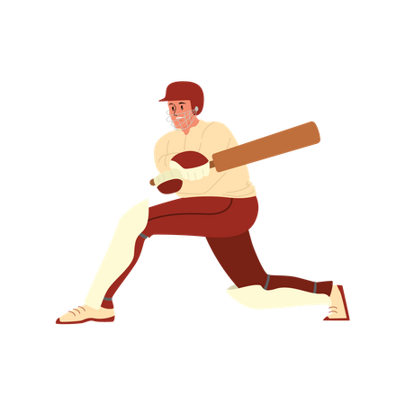 Bateador de críquet  Ilustración