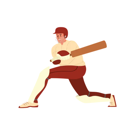 Bateador de críquet  Ilustración