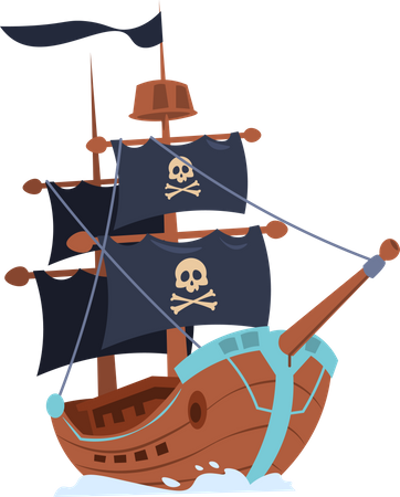 Navire pirate  Illustration