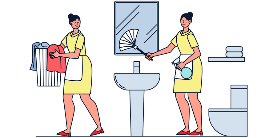 Bathroom Cleaning Service  Illustration