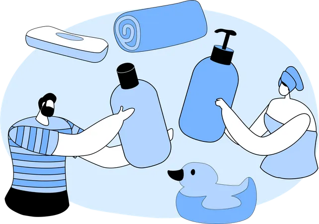 Bathroom equipments Illustration