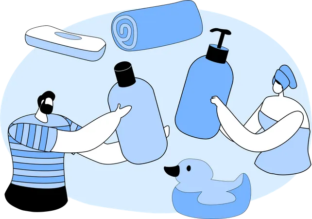 Bathroom equipments  Illustration