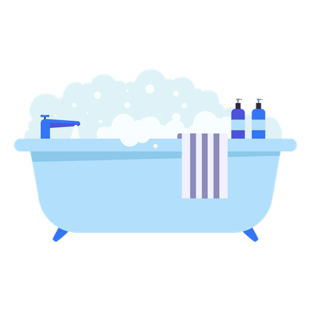 Bathtub in hotel  Illustration