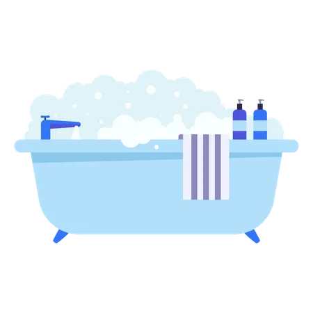 Bathtub in hotel  Illustration