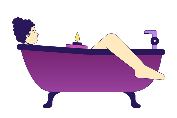Bathtub woman  Illustration
