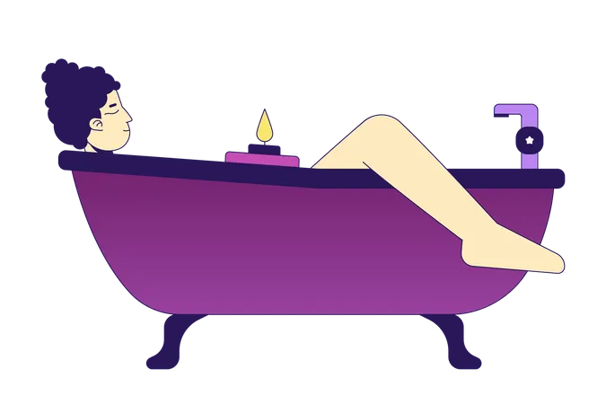 Bathtub woman  Illustration