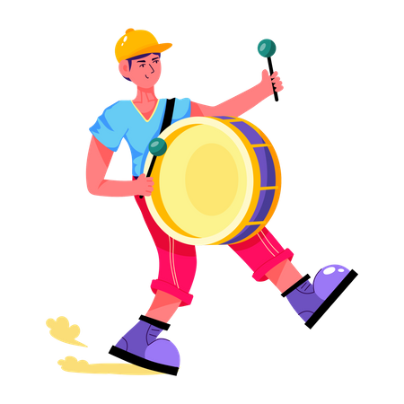 Batidor de tambor  Ilustración