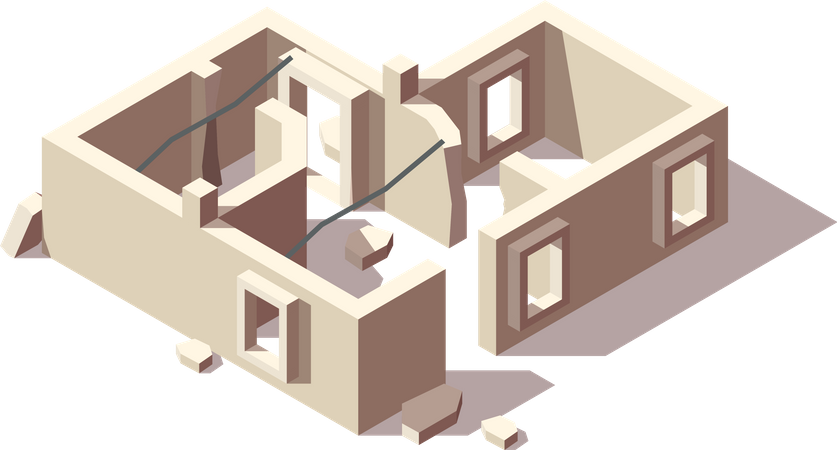 Bâtiment abandonné  Illustration