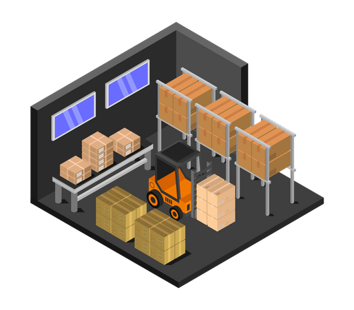 Bâtiment de stockage  Illustration