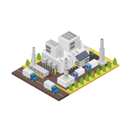 Bâtiment d'usine  Illustration