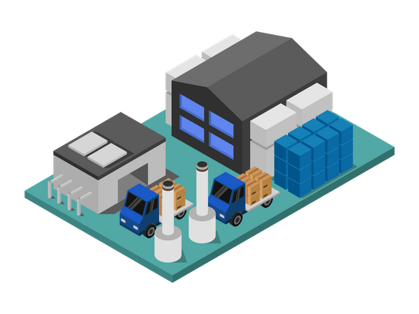 Bâtiment d'usine  Illustration