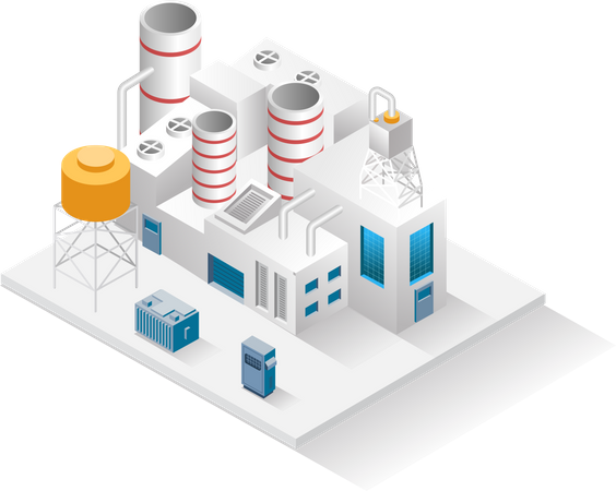 Bâtiment d'usine  Illustration