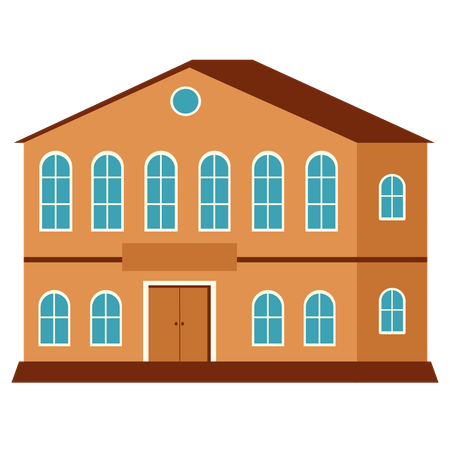 Bâtiment scolaire  Illustration