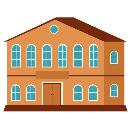 Bâtiment scolaire  Illustration