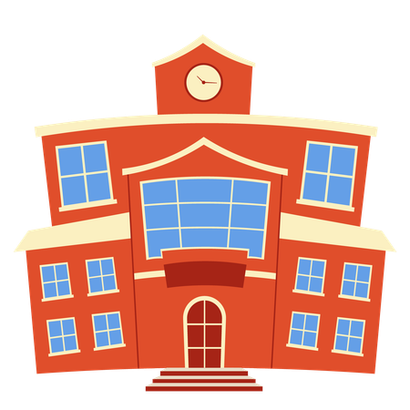 Bâtiment scolaire  Illustration