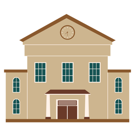 Bâtiment scolaire  Illustration