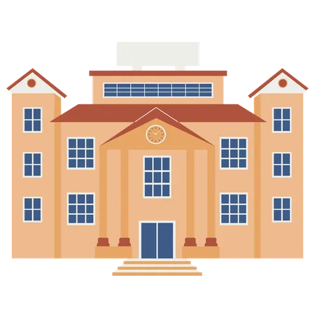 Bâtiment scolaire  Illustration