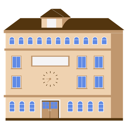 Bâtiment scolaire  Illustration