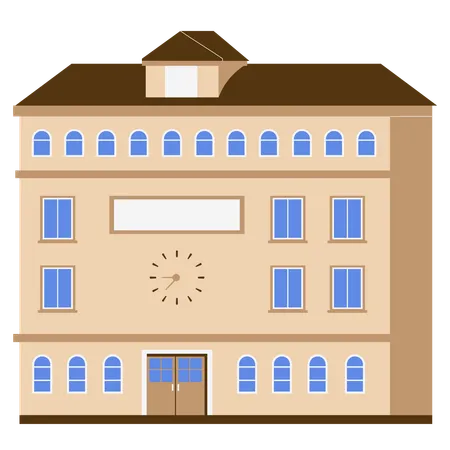 Bâtiment scolaire  Illustration