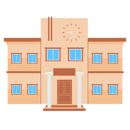 Bâtiment de l'école primaire  Illustration