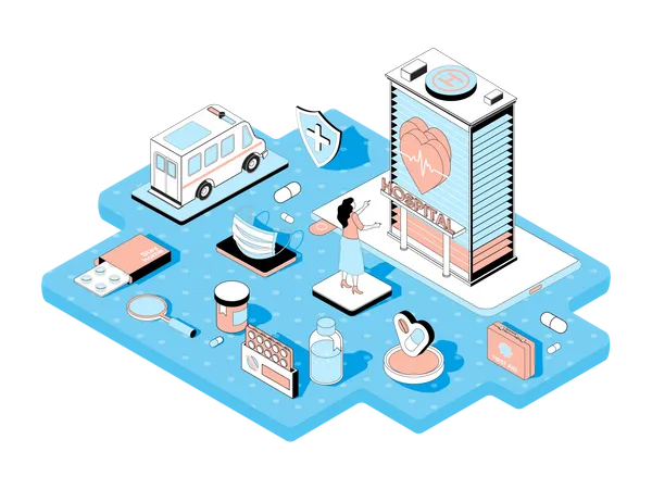 Bâtiment de l'hôpital  Illustration