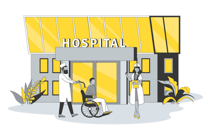 Bâtiment de l'hôpital  Illustration