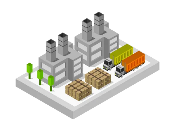 Bâtiment industriel  Illustration