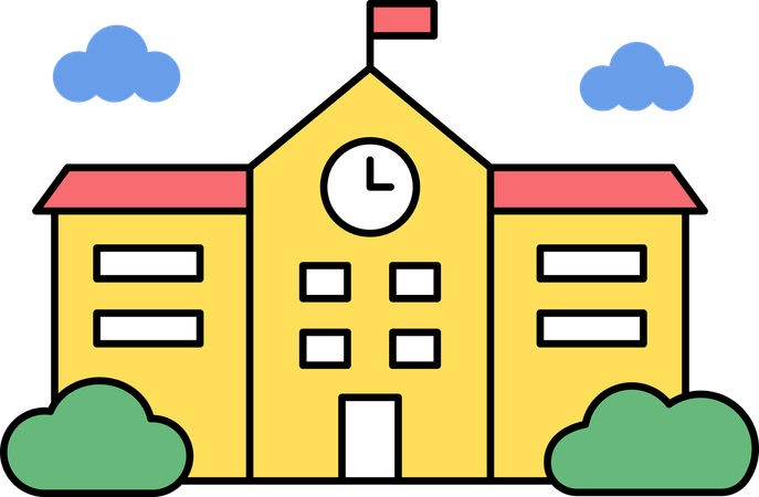 Bâtiment scolaire  Illustration