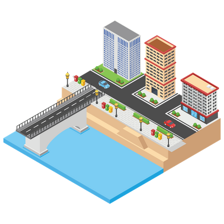 Bâtiments de la ville  Illustration