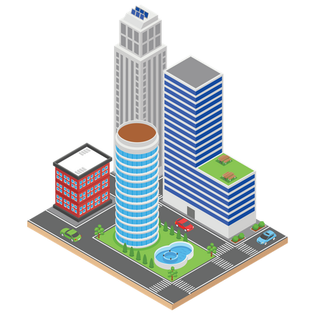 Bâtiments de la ville  Illustration