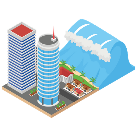Bâtiments de la ville  Illustration