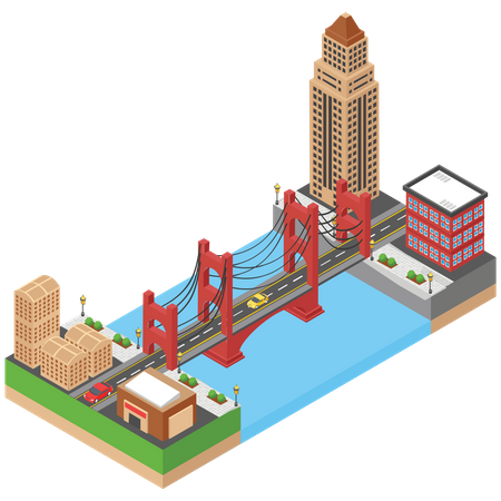 Bâtiments de la ville  Illustration