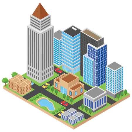 Bâtiments de la ville  Illustration