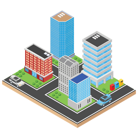 Bâtiments de la ville  Illustration