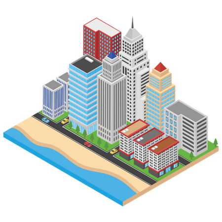 Bâtiments de la ville  Illustration