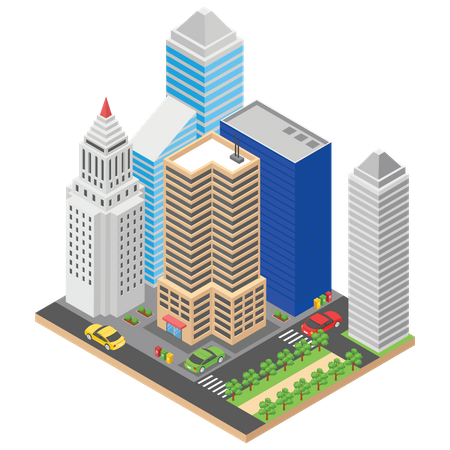 Bâtiments de la ville  Illustration