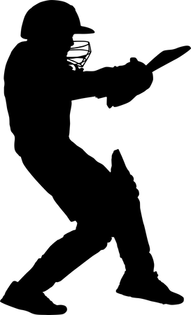 Batsmen play shot position  Illustration