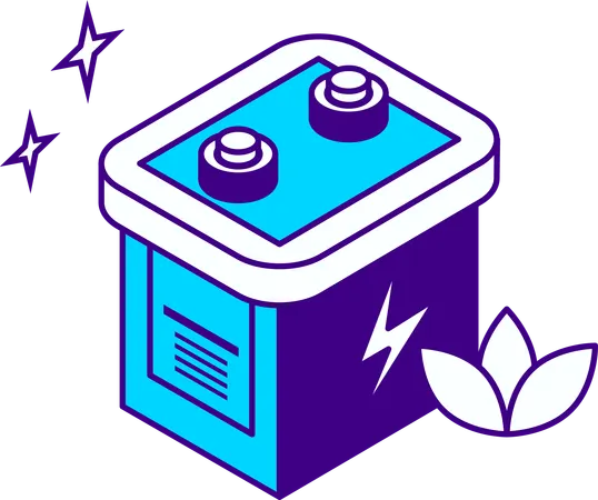 Batterie verte  Illustration