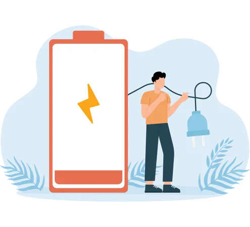 Battery Charge  Illustration