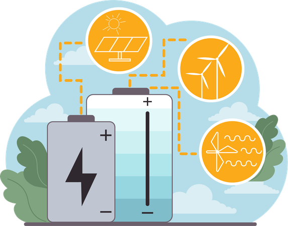 Battery charge  Illustration