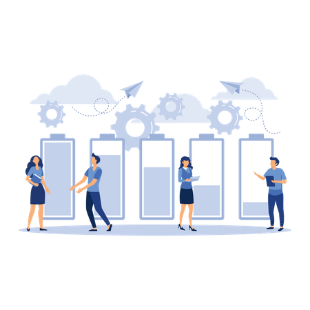 Battery charging  Illustration