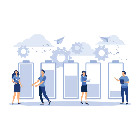 Battery charging  Illustration