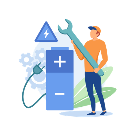 Battery maintenance  Illustration