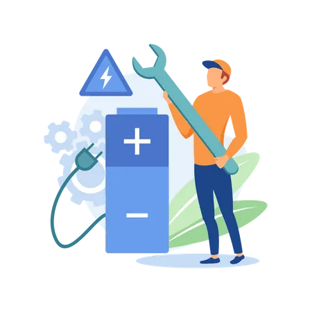 Battery maintenance  Illustration