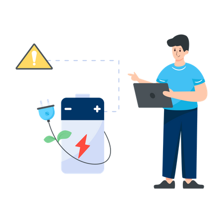 Battery Power  Illustration