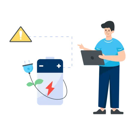 Battery Power  Illustration