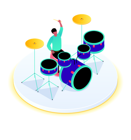 Le batteur  Illustration