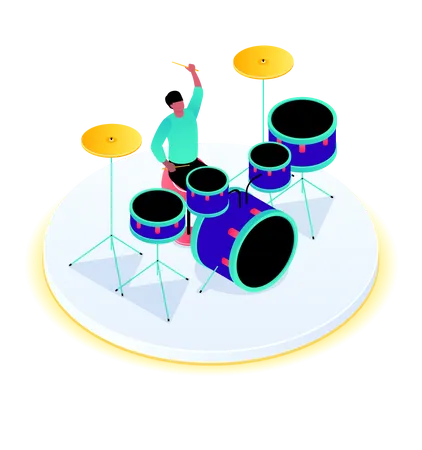 Le batteur  Illustration