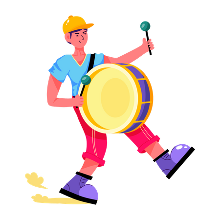 Batteur à tambour  Illustration